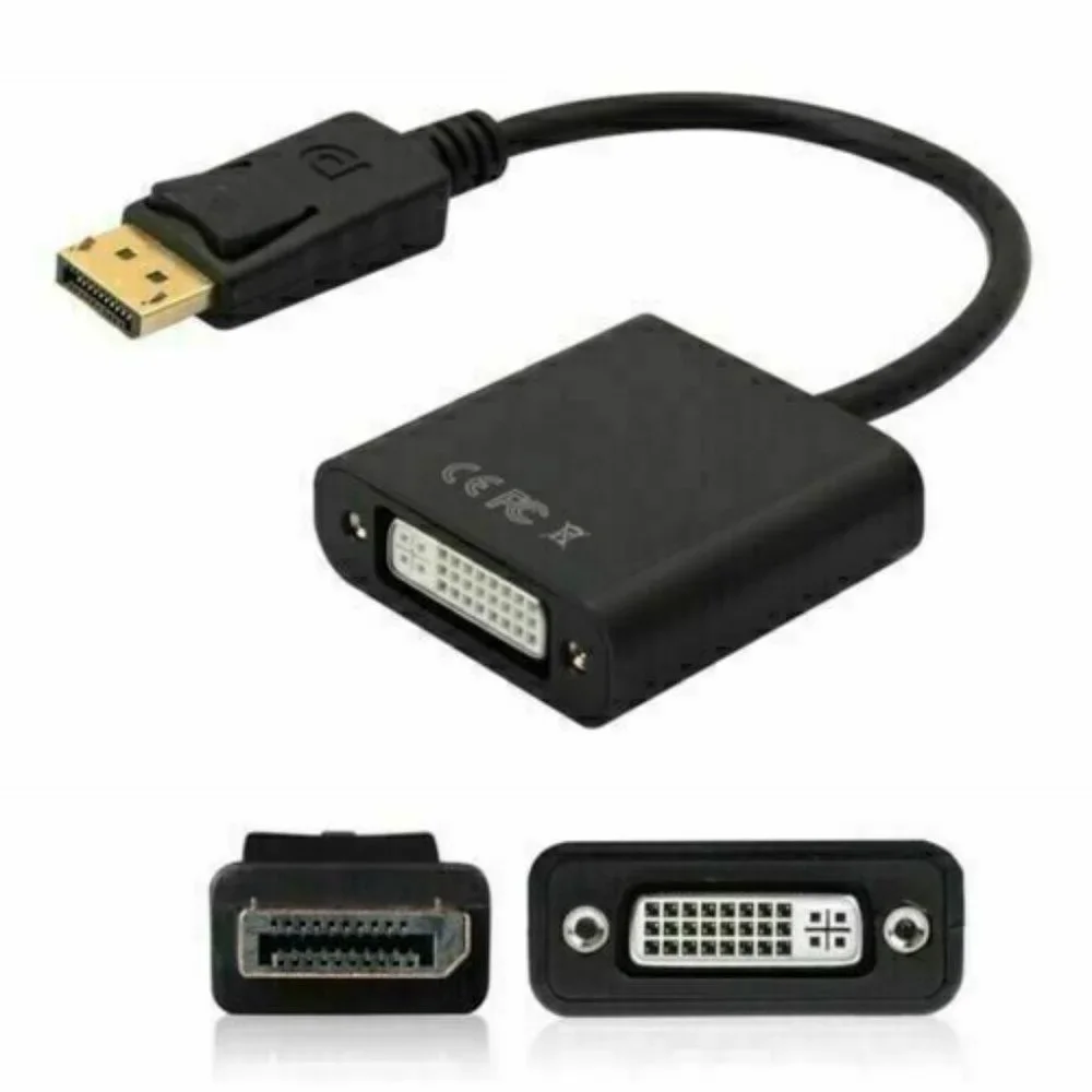 10x DisplayPort Male to DVI Female Video Converter Adapter 6